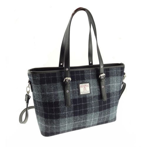 Mood_Company Harris Tweed Handtas Spey Grijs en Zwart