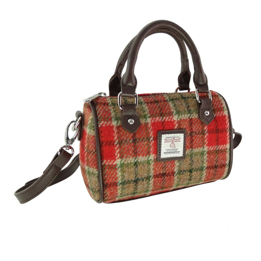 Mood_Company Harris Tweed Mini Bowlingtas Kilbride Rood Groen Tartan - Glen Appin of Scotland