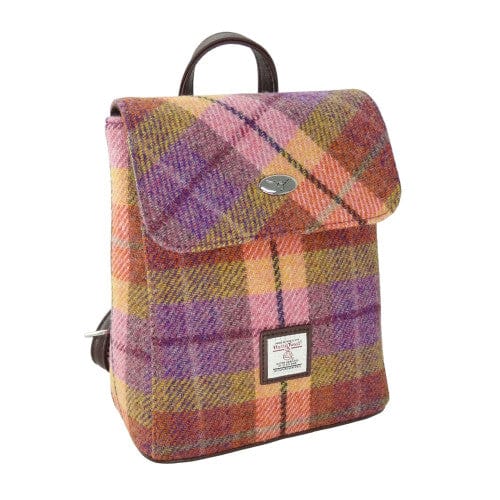 Mood_Company Harris Tweed Mini Rugzak Tummel Oranje en Paars