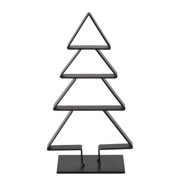 Mood_Company Kerstbomen set zwart metaal - 23 cm en 16,5 cm hoog - set van 2