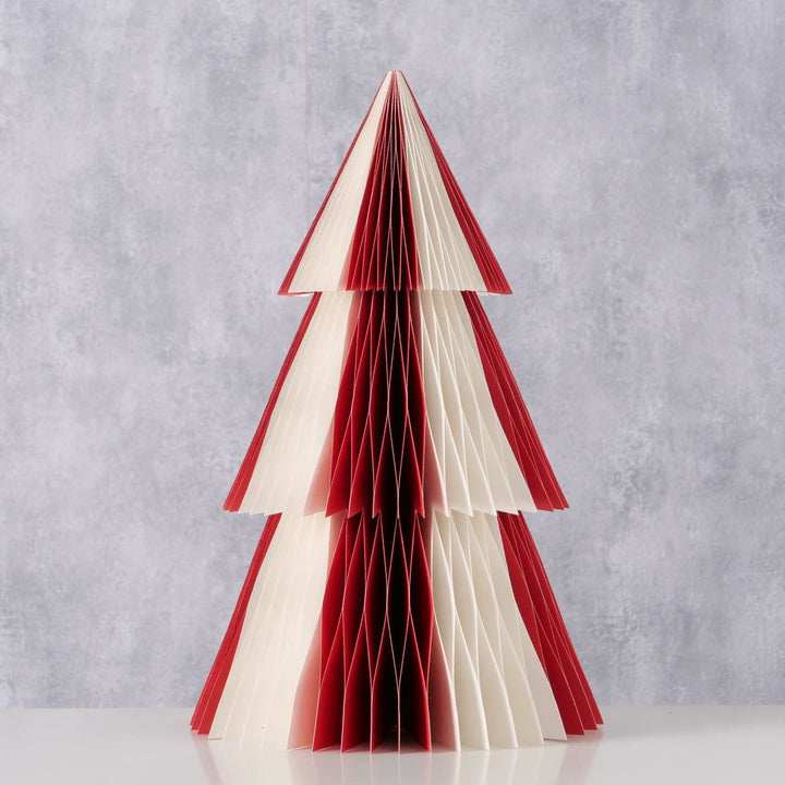 Mood_Company Papieren kerstboom - wit - rood