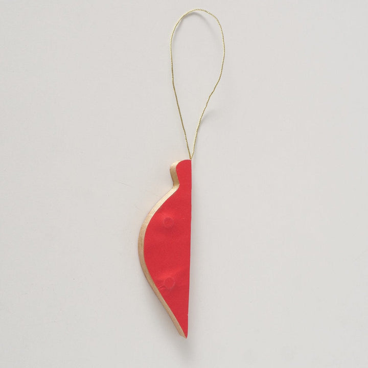 Mood_Company Papieren kerstboomhanger - wit - rood - 12,5 cm