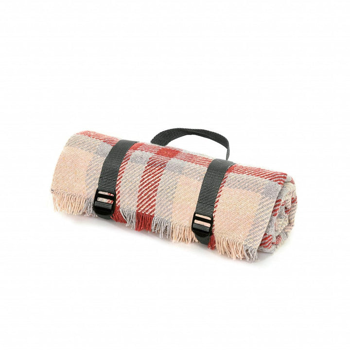 Mood_Company Picknickkleed Rood en Grijs Geruit - Gerecycled - Waterdicht - 120x150 cm - Tweedmill