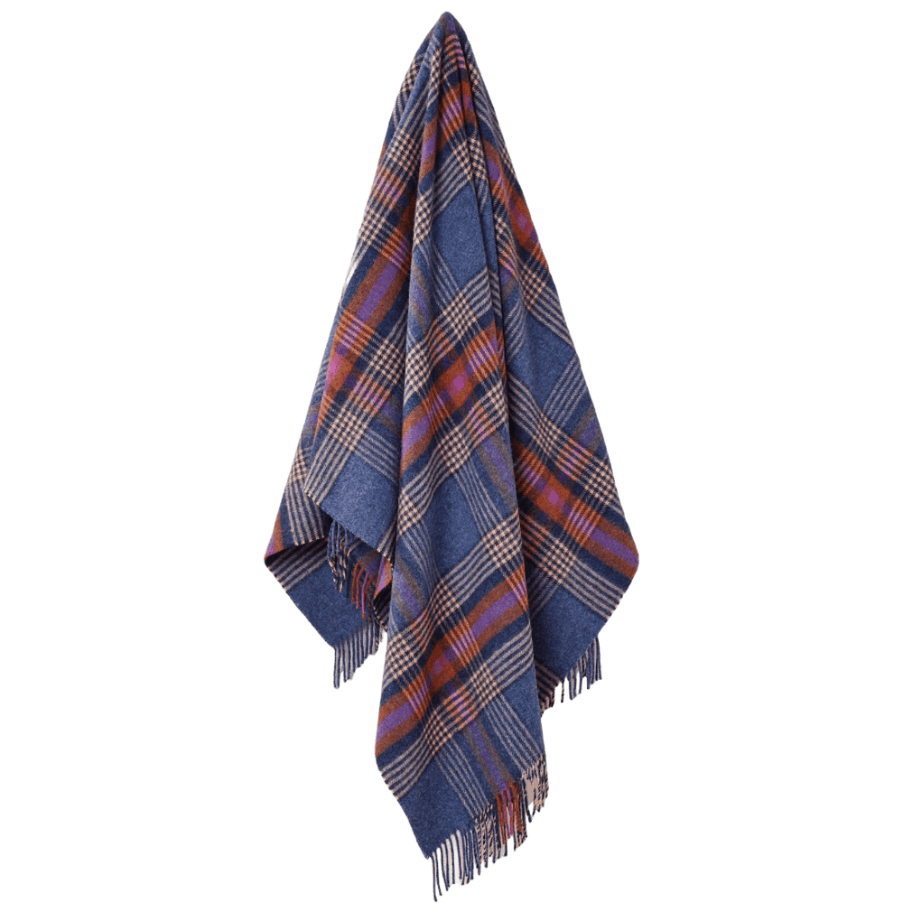 Mood_Company Plaid Christchurch Blauw - Shetland Lamswol - 140x185 - Bronte by Moon Scotland