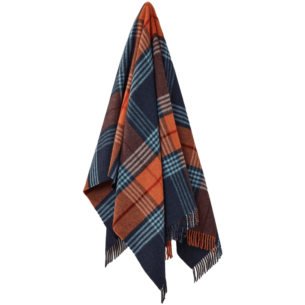 Mood_Company Plaid Tenby Blauw - Shetland Lamswol - 140x185 - Bronte by Moon Scotland