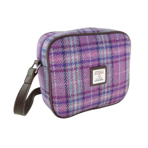 Mood_Company Schoudertas Almond Paars en Mint Tartan  - 19x21x7 - Harris Tweed - Glen Appin of Scotland