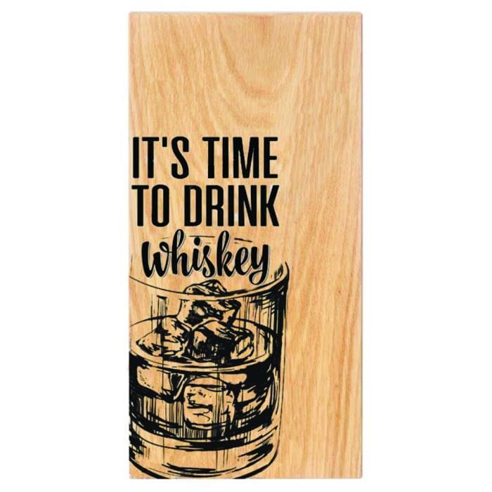 Mood_Company Serveerplank IT'S TIME TO DRINK WHISKEY - 30x15 - Schots Eikenhout - Scottish Made (kopie)