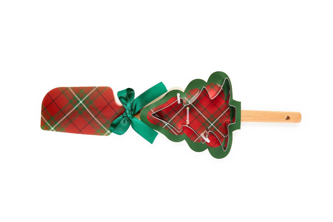 Mood_Company Spatel met bakvorm cadeau tartan Kerstboom