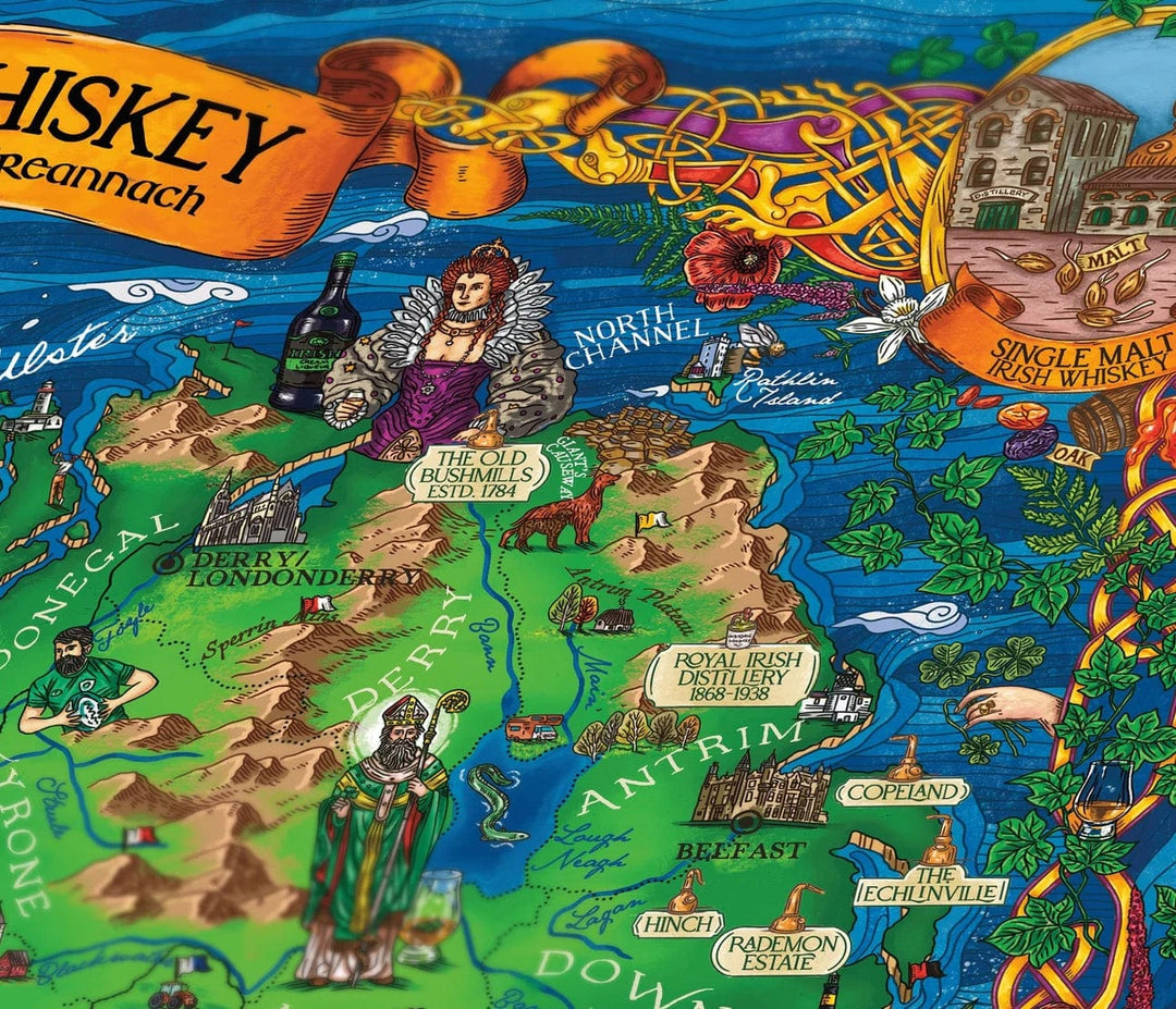 Mood_Company Whiskey puzzel Ireland - 1000 stukjes - 14+ - Water & Wines Sweden