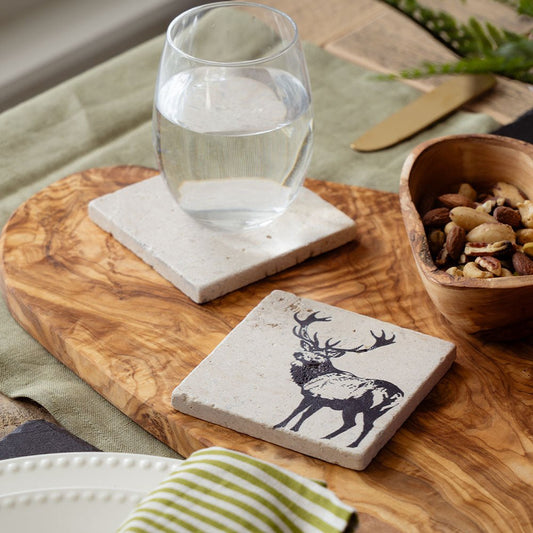 Mood Company - Onderzetter Edelhert - Natuursteen - Selbrae House Scotland - 5061097546036