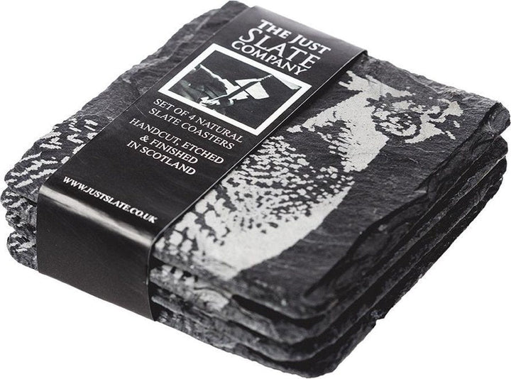 Mood Company - Onderzetters Fazant - Gegraveerd - Leisteen - Just Slate Company Scotland - 5060426287343