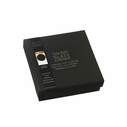 MoodCompanyNL - Onderzetters Rond Set van 4 - Leisteen - Just Slate Company Scotland - 5060025929644