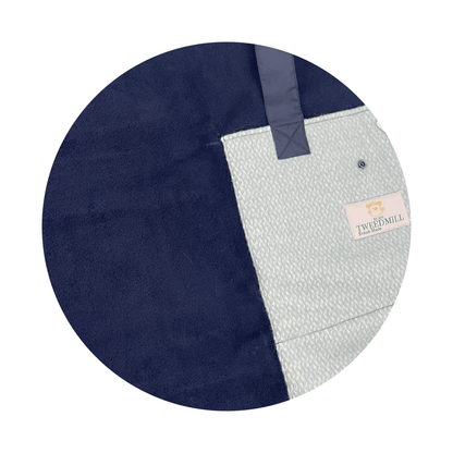 MoodCompanyNL - Picknickkleed Leisure Lichtblauw - Fleece - Waterdicht - 137x137cm - Tweedmill - 5060674575582