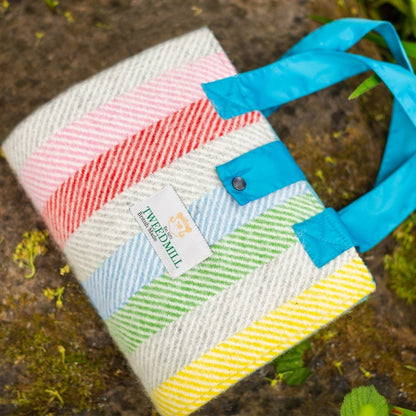 MoodCompanyNL - Picknickkleed Leisure Regenboog - Fleece - Waterdicht - 137x137cm - Tweedmill - 5060567822960