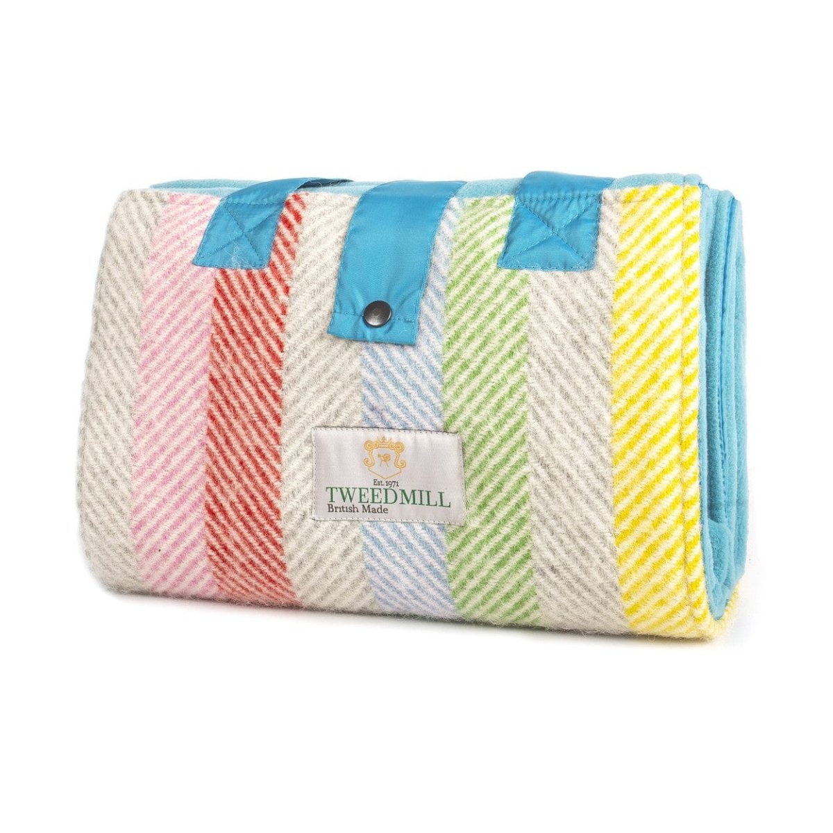 MoodCompanyNL - Picknickkleed Leisure Regenboog - Fleece - Waterdicht - 137x137cm - Tweedmill - 5060567822960