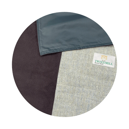 Picknickkleed Leisure Visgraat Grijs - Fleece - Waterdicht - 137x137cm - Tweedmill by MoodCompanyNL