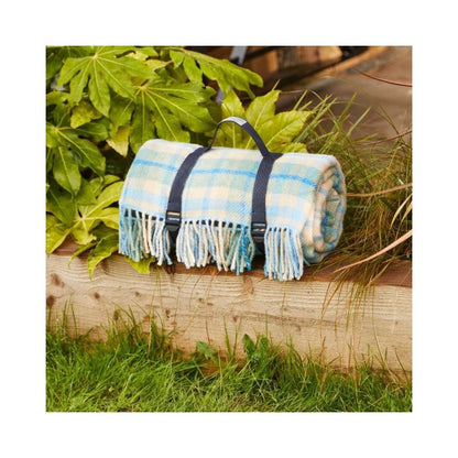 Picknickkleed Polo Cottage Blauw - Wol - Waterdicht - 145x183cm - Tweedmill by MoodCompanyNL