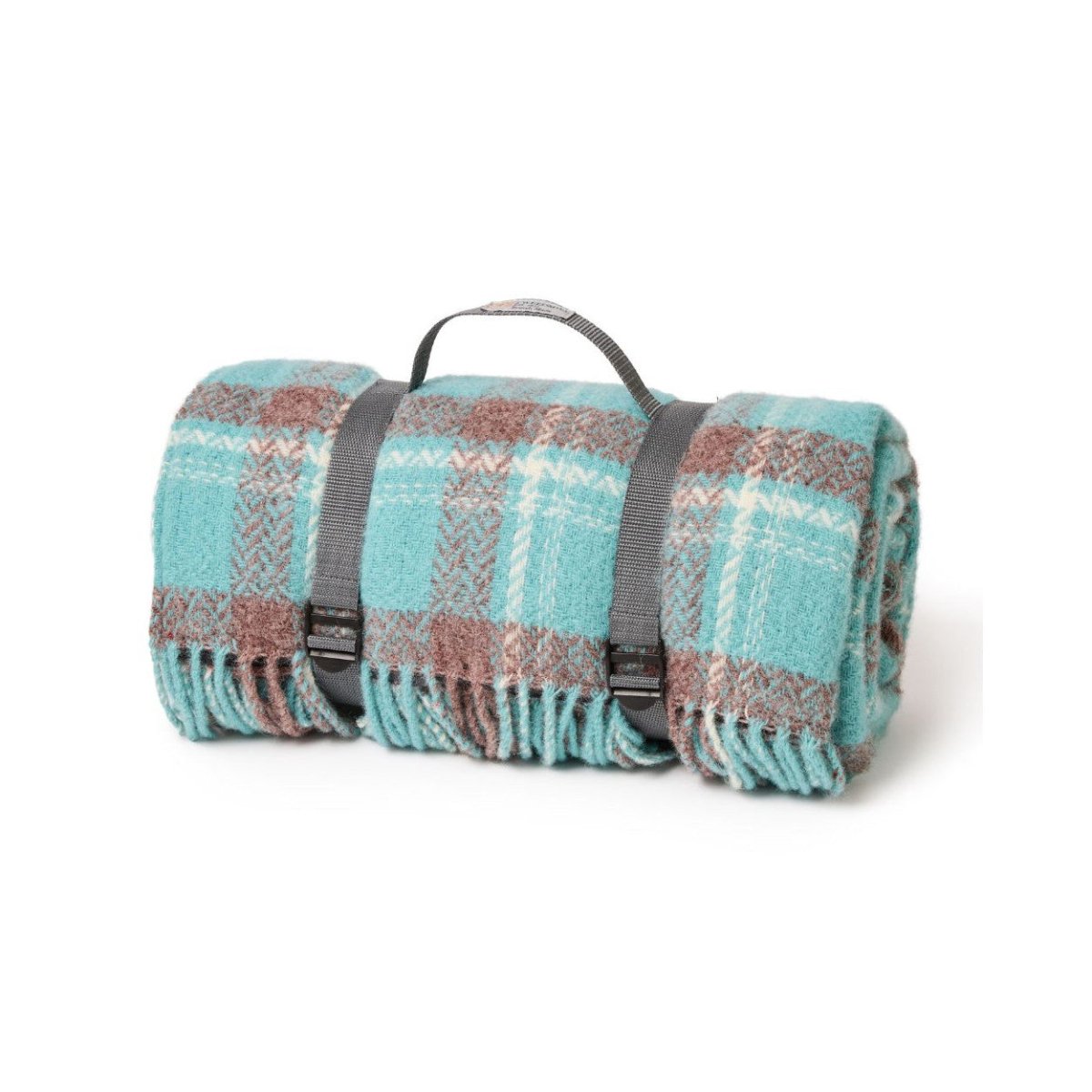 Mood Company - Picknickkleed Polo Trio Glas Blauw - Wol - Waterdicht - 145x183cm - Tweedmill - 5060958308356