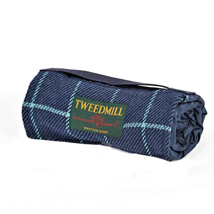 MoodCompanyNL - Picknickkleed Walker Navy - Tweed - Waterdicht - 66 × 98cm - Tweedmill - 5060567822908