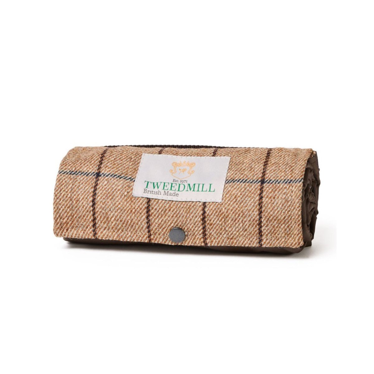 Mood Company - Picknickkleed Walker Woodland Bruin - Tweed - Waterdicht - 66 × 98cm - Tweedmill - 5060958308325