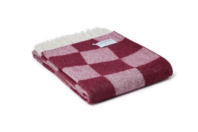 Plaid Bijou bordeauxrode - 150x183 - Nieuw Wol - Tweedmill UK by MoodCompanyNL