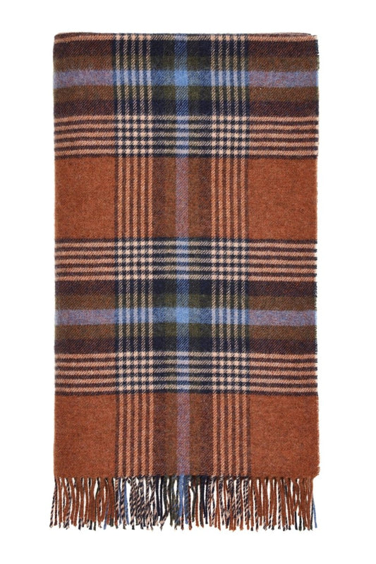 MoodCompanyNL - Plaid Christchurch Roestbruin - Shetland Lamswol - 140x185 - Bronte by Moon Scotland - 6151206983988