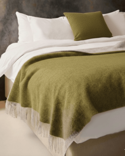 Mood Company - Plaid Dartmoor Olive Green - 150x183 - Nieuw Wol - Tweedmill UK - 5060958306888