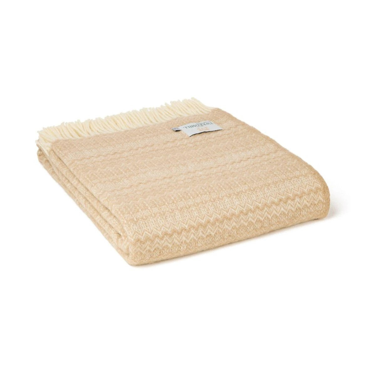 Plaid Fair Isle Beige (Oatmeal) - 150 x 200 - Nieuw Wol - Tweedmill UK by Mood Company