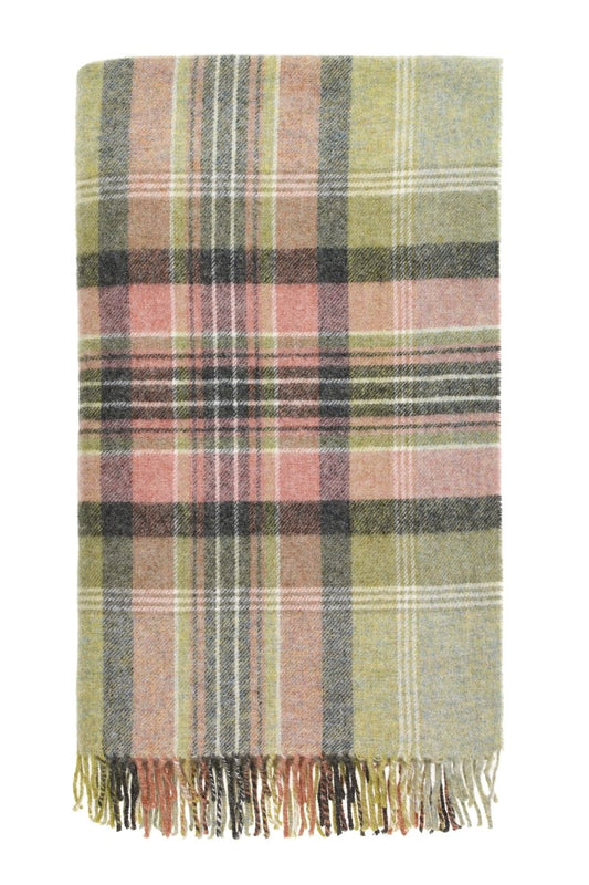 Mood Company - Plaid Kintyre Groen - Shetland Lamswol - 140x185 - Bronte by Moon Scotland - 6151206620692