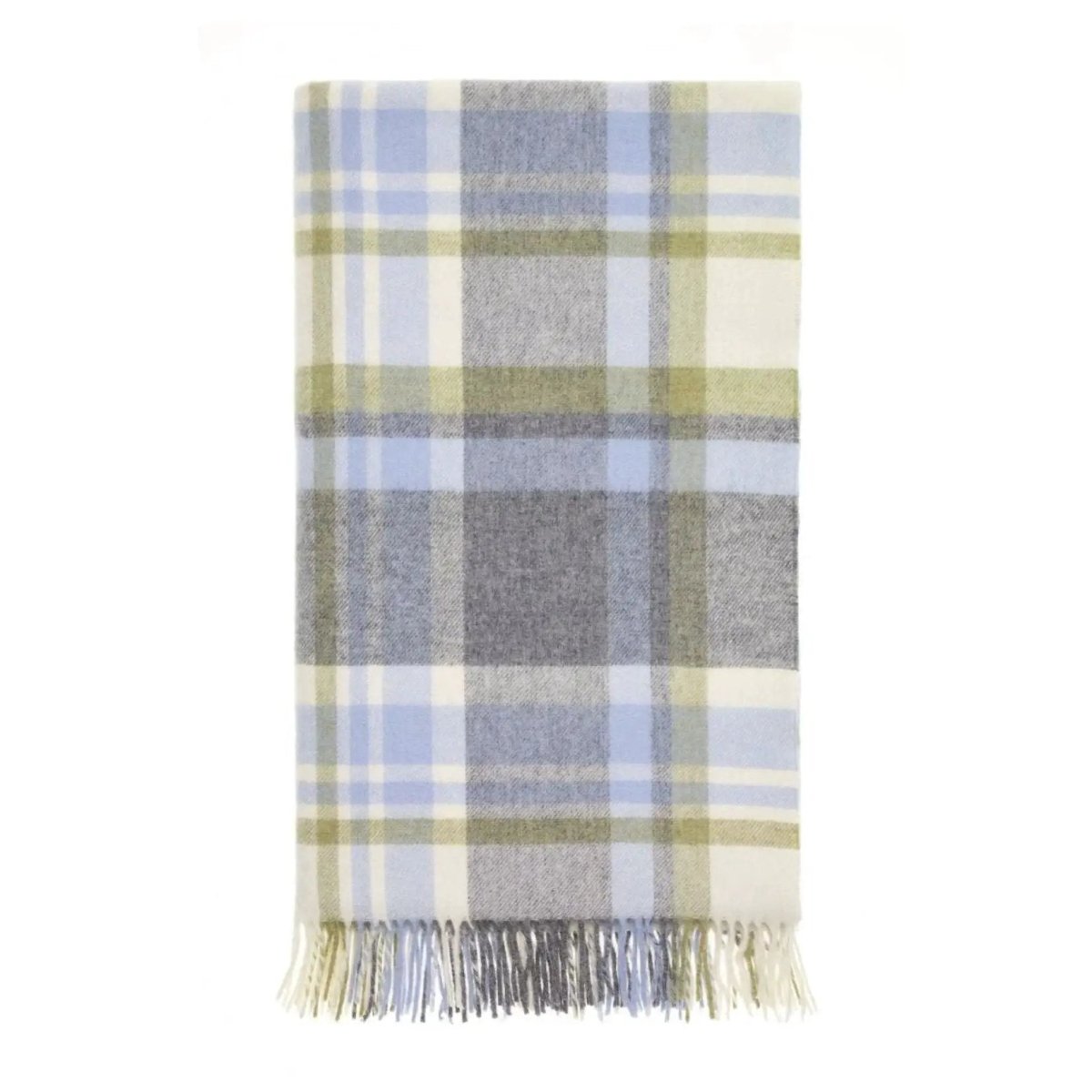Mood Company - Plaid Portree Grijs Lichtblauw - Merino lamswol - 140x185 - Bronte by Moon Scotland - 6151206595525
