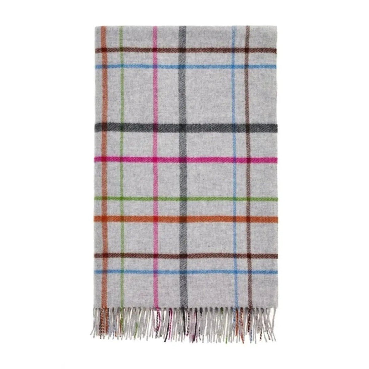 Mood Company - Plaid Ruiten Grijs - Shetland Lamswol - 140x185 - Bronte by Moon Scotland - 6095633529527