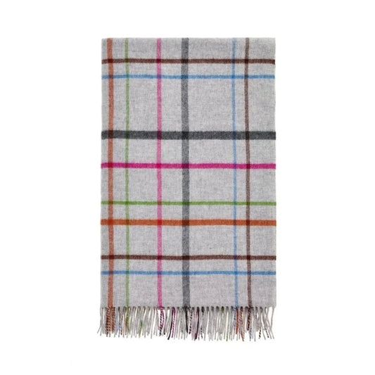 Mood Company - Plaid Ruiten Grijs - Shetland Lamswol - 140x185 - Bronte by Moon Scotland - 6095633529527