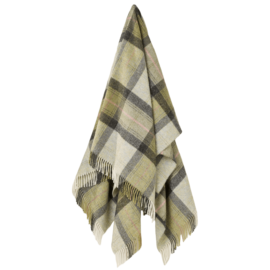 MoodCompanyNL - Plaid Skye Groen - Shetland Lamswol - 140x185 - Bronte by Moon Scotland - 6151206823826