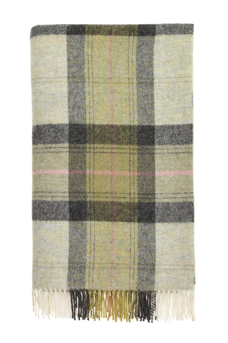 MoodCompanyNL - Plaid Skye Groen - Shetland Lamswol - 140x185 - Bronte by Moon Scotland - 6151206823826