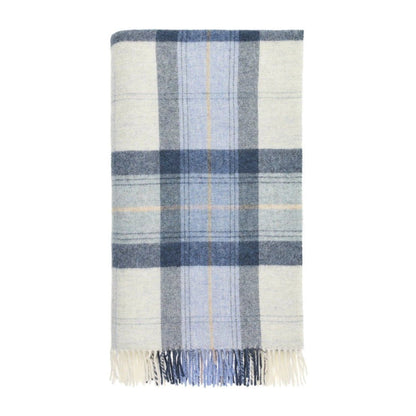 Mood Company - Plaid Skye Koraal Blauw - Shetland Lamswol - 140x185 - Bronte by Moon Scotland - 6151206933969