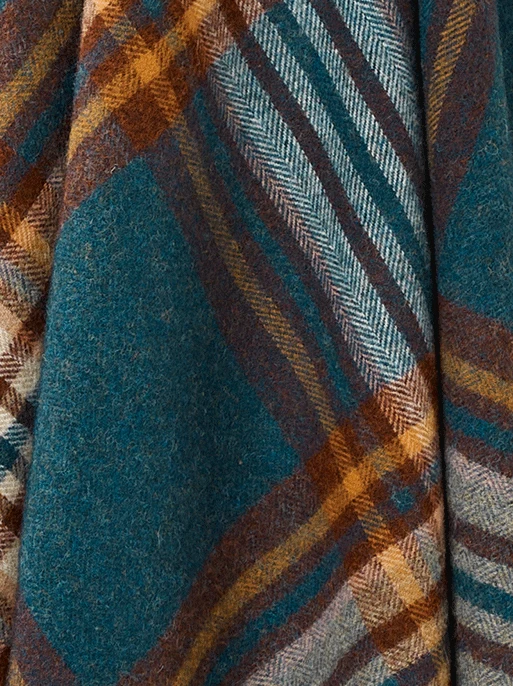 Plaid St. Ives Groen - Shetland Lamswol - 140x185 - Bronte by Moon Scotland by MoodCompanyNL