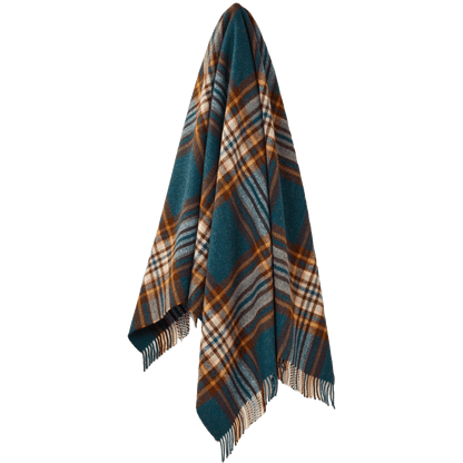 Plaid St. Ives Groen - Shetland Lamswol - 140x185 - Bronte by Moon Scotland by MoodCompanyNL