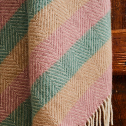 Mood Company - Plaid Summer Breeze Stripe - 150x183 - Nieuw Wol - Tweedmill UK - 5060958305386