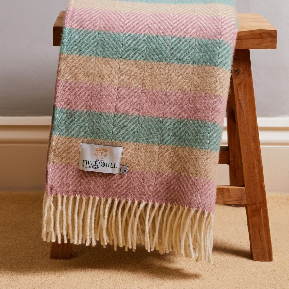 Mood Company - Plaid Summer Breeze Stripe - 150x183 - Nieuw Wol - Tweedmill UK - 5060958305386