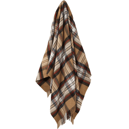 MoodCompanyNL - Plaid Tartan Camel Stewart - Merino Lamswol - 140x185 - Bronte by Moon Scotland - 6095654938940