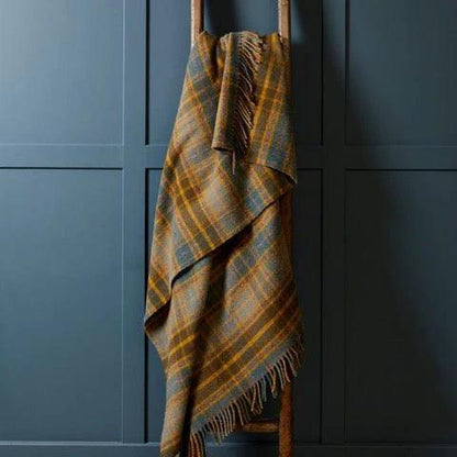 Plaid Tartan Cottage Mosterdgeel - 150x183 - Nieuw Wol - Tweedmill UK by MoodCompanyNL