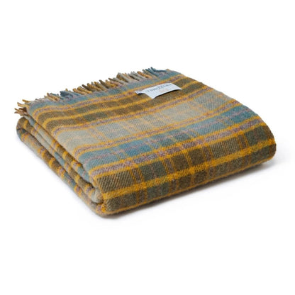 Plaid Tartan Cottage Mosterdgeel - 150x183 - Nieuw Wol - Tweedmill UK by MoodCompanyNL