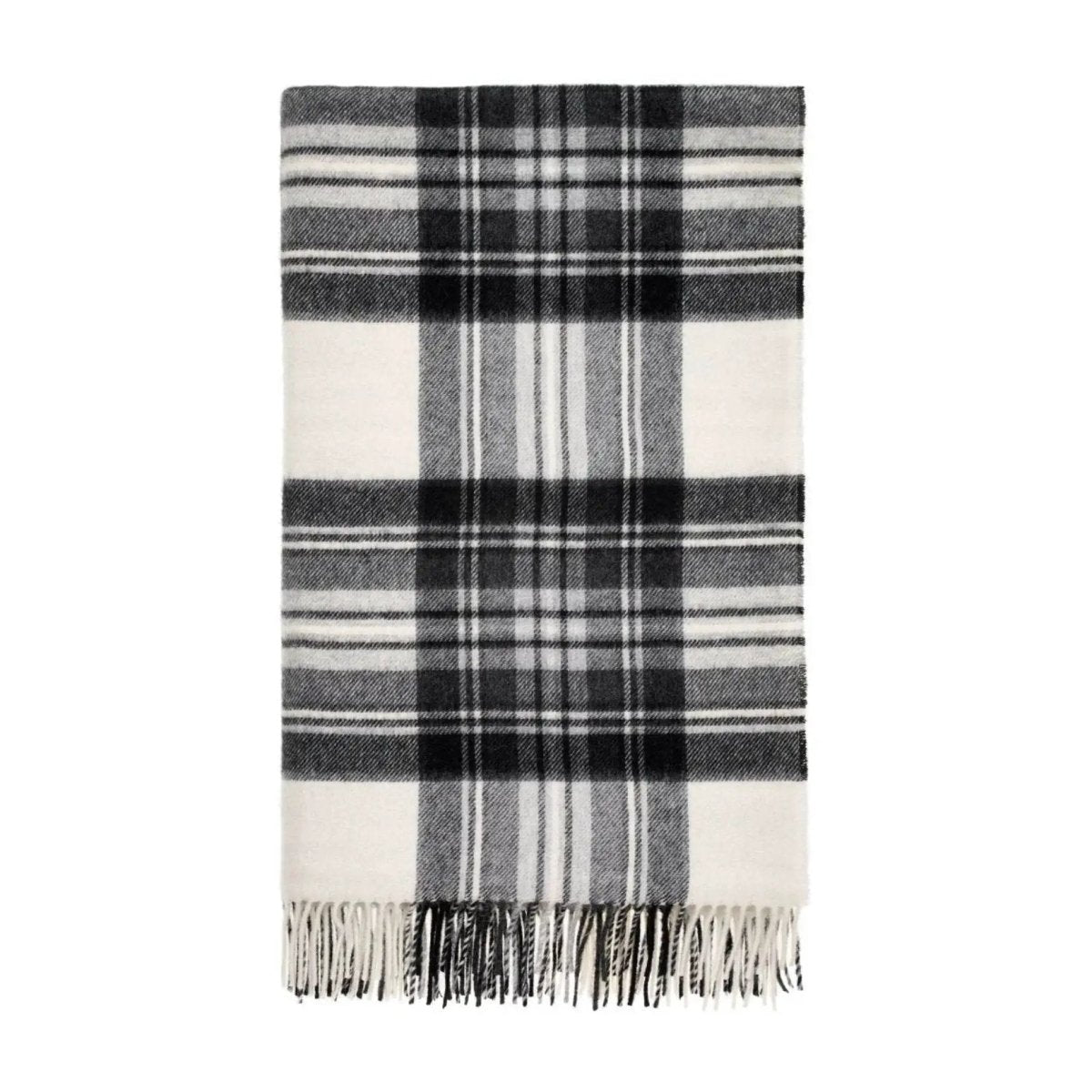 Mood Company - Plaid Tartan Dress Grey Stewart - Merino Lamswol - 140x185 - Bronte by Moon Scotland - 6095650864861
