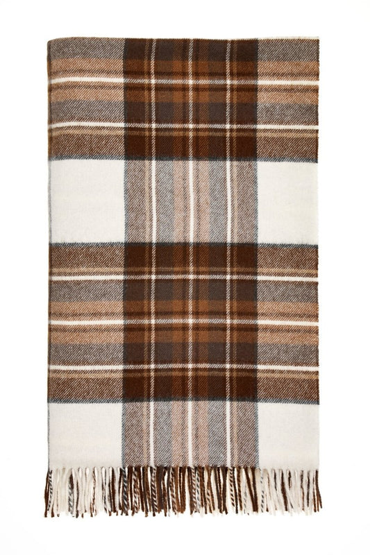 MoodCompanyNL - Plaid Tartan Natural Dress Stewart - Merino Lamswol - 140x185 - Bronte by Moon Scotland - 6095635727792