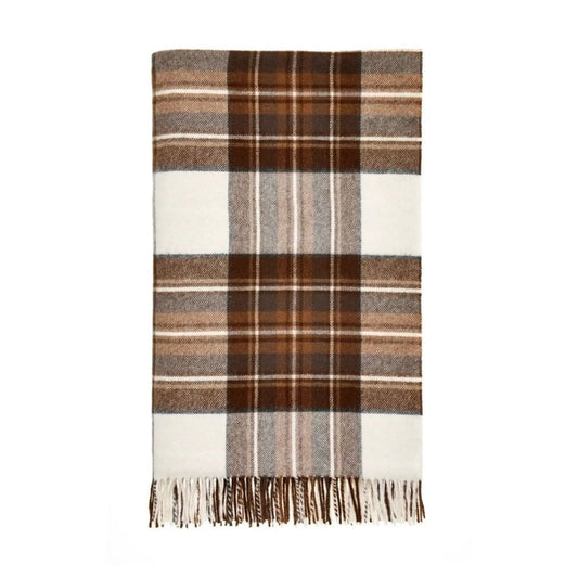 Mood Company - Plaid Tartan Natural Dress Stewart - Merino Lamswol - 140x185 - Bronte by Moon Scotland - 6095635727792