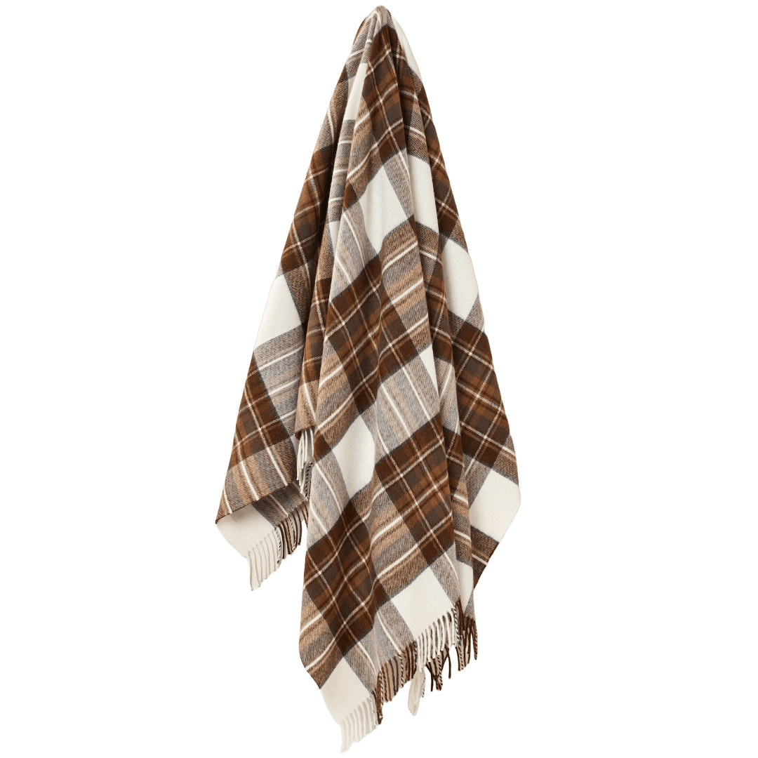 MoodCompanyNL - Plaid Tartan Natural Dress Stewart - Merino Lamswol - 140x185 - Bronte by Moon Scotland - 6095635727792