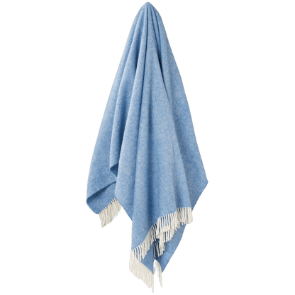 MoodCompanyNL - Plaid Visgraat Lichtblauw (Peacock) - Shetland Lamswol - 140x185 - Bronte by Moon Scotland - 6095633055057