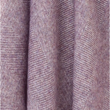 Plaid Visgraat Paars Lavendel - Shetland Lamswol - 140x185 - Bronte by Moon Scotland by MoodCompanyNL
