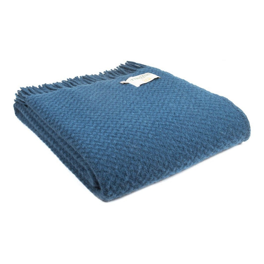 MoodCompanyNL - Plaid Wafer Blauw - 150x183 - Nieuw Wol - Tweedmill UK - 5060567827224