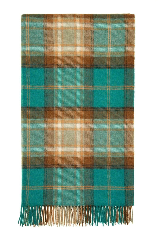 Plaid Winterton Jade Groen - Merino Lamswol - 140x185 - Bronte by Moon Scotland by MoodCompanyNL